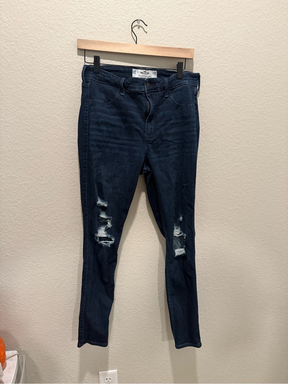 Hollister Indigo Blue Women's Jeggings with Logo Stitch